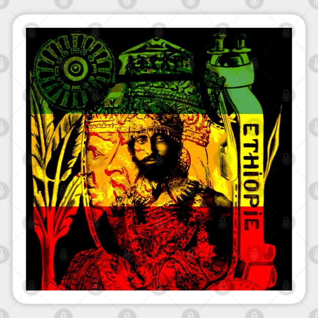 Rasta Haile Selassie Natural Mystic Lion of Judah Sticker by rastaseed